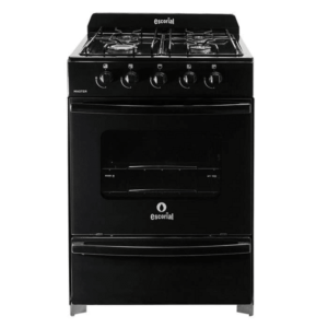 COCINA ESCORIAL MASTER NEGRA 56CM 4H MULTIGAS