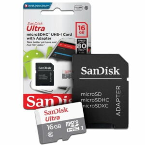 TARJETA SANDISK ULTRA MICROSDHC 16GB + ADAPTADOR