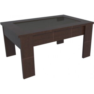 MESA TABLES ART2005 RATONA C/ VIDRIO CAOBA DISC