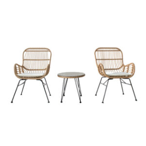 SET MILETO TRIBECA KD05/BE 2 SILLON 1 MESA REDONDA