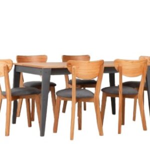 JUEGO COMEDOR DEFRANCE NORDICA 1,50 + 6 SILLAS