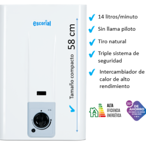 CALEFON GAS ESCORIAL 14LTS GE