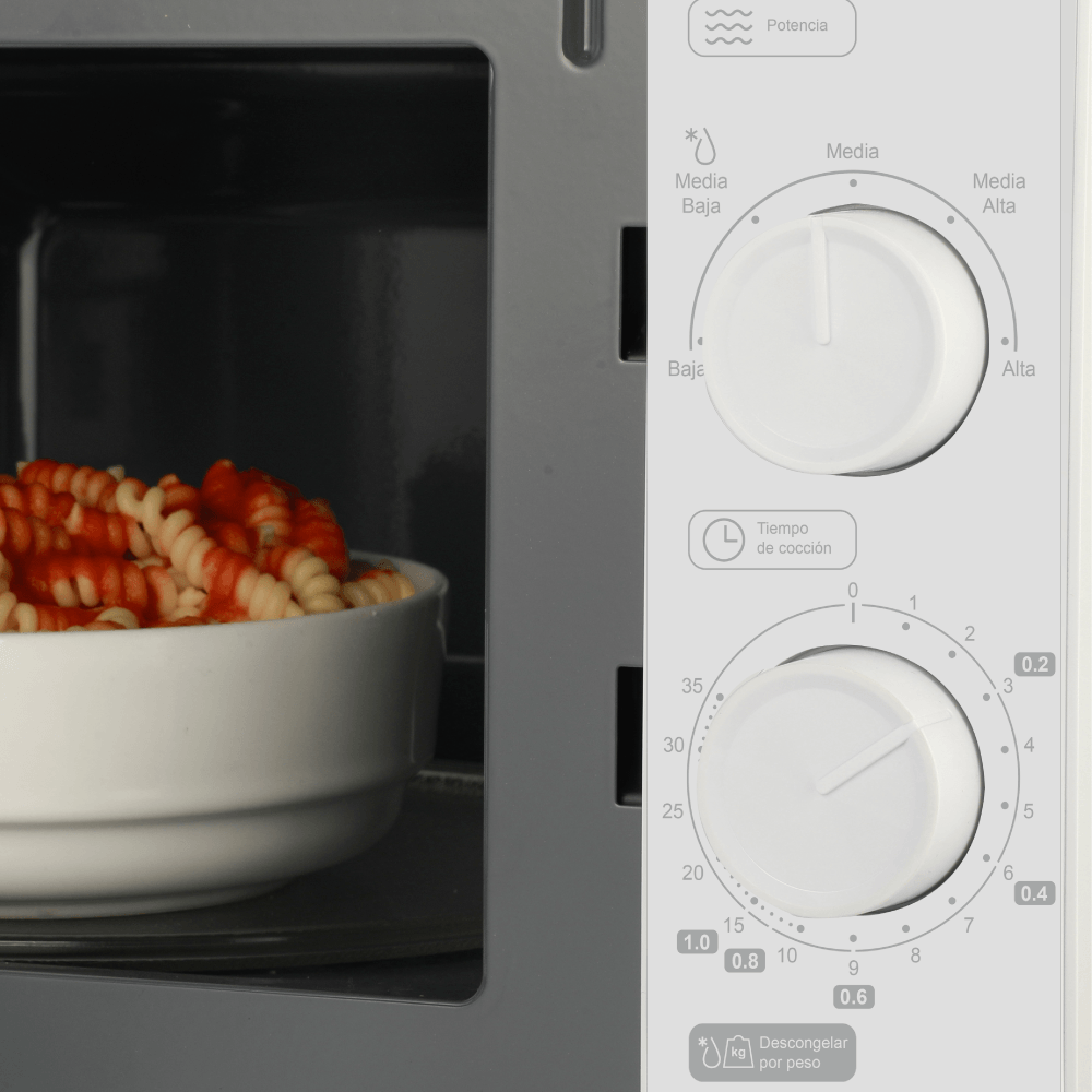 MICROONDAS SMART LIFE MECANICO BLANCO SL-MW020MMW - Imagen 3