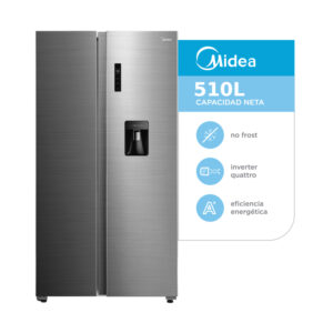 HELADERA MIDEA MDRS710FGE46 SIDE BY SIDE INOX