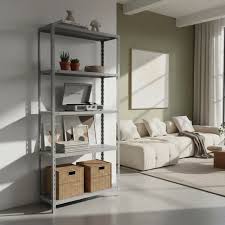 ESTANTERIA 30X90X200 5 ESTANTES GRIS RAPIESTANTE